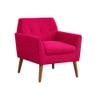 Thomas Boucle Fabric Arm Chair in Red Colour