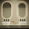 Oblong LED Mirror with Backlit Edge for Modern