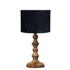 Devansh Black  Jute   Table Lamp With  Wood Natural Base (7X7X15.5 Inches)-17