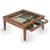 Tate Square Solid Wood Coffee Table In Teak Finish
