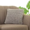 Popcorn Dark Pewter Natural Cushion Cover 16X16  Inches