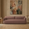 Cozychic Wood 3 Seater With Upholstery Non Storage Sofa In Red Colour