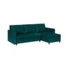 Wego 3 Seater LHS Pull Out Sofa cum Bed  in Blue Colour