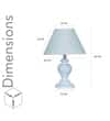 Limina White Wood Table Lamp with White Cotton Shade