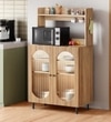 Stellar Multipurpose Storage Cabinet (Medium Size with Upper Shelf, Oak)