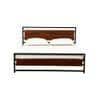 Palmer Metal King Size Non Storage Bed In Provincial Teak Finish