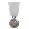 Devansh Metal Electric Wall Light in Steel Colour with White Shade Count of 1 Light