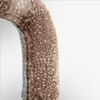 Zyra Fabric Floor Mirror in Beige Colour