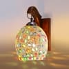 Devansh Solid Wood Electric Wall Light in Brown Colour with Multi Shade Count of 1 Light