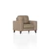 Verona Premium 1 Seater Fabric Sofa in Biscuit Velvet Colour