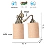 Devansh Metal Electric Wall Light in Beige Colour with Beige Shade Count of 2 Lights