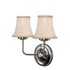 Devansh Dual Steel Metal Wallmounted Lamp With Beige Jute Shade