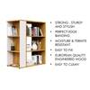 Hexa Engineered Wood Bookshelf Multipurpose Storage Rack in Giant Wood and Frosty White Colour