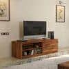 Vector Solid Wood TV Unit in Teak Finish