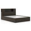 Covelo Engineered Wood Queen Size Drawer & Box Storage Bed In Rustic Walnut Finish