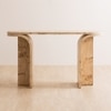 Nouve Engineered Wood Console Table in Beige Colour