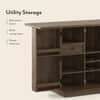 Caledonia Solid Wood Bar Cabinet (Danish Walnut Finish)