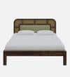 Rattan Solid Wood King Size Bed Without Storage In Provincial Teak