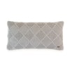 Danube Bright Silver Cotton Knitted Decorative Cushion Cover 12 x 20 Inches