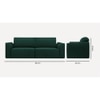 Cacef 3 Pull Out Sofa Cum Bed ith storage In Green Colour