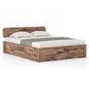 Lucy Queen Size Box Storage Bed Queen Size In Teak Finish