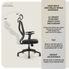 Kepler Brooks Marvel HB Office Desk Chair in Black Colour