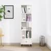 Hexa Engineered Wood Bookshelf Multipurpose Storage Rack in Frosty White Colour