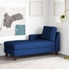 Alba Fabric Chaise Lounger in Navy Blue Colour