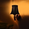 Devansh Gold Wall Mounted Lamp With Black Cotton Shade