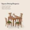 Brighton Square 4 Seater Dining Table With Fabio Dining Chair Set