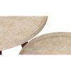 Ethereal Gold Round Nesting Tables with Wooden Legs, Side Tables, Wooden Tables, Living Room Decor by A Tiny Mistake