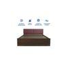 Viveka Engineered Wood Queen Size Bed In Walnut Finish