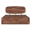 Nimbus Solid Wood Queen Size Bed With Box Storage (Teak Finish)