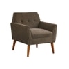 Thomas Boucle Fabric Arm Chair in Brown Colour