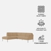 Modernelegance Wood Right Aligned 3-Seater With Upholstery Non Storage Sofa In Brown Colour