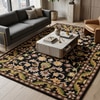 Presto Black Traditional Hand Tufted Wool Carpet 6X9 Feet