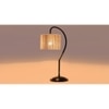 Round Bamboo Curvy Table lamp with Iron Base (SP00)