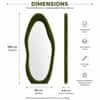 The Artment Green Fluid Reflection Unbreakable Floor Mirror For Home (160 X 60 CM)
