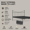 Camden Metal Non Storage King Bed in Satin Black Finish