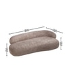 Luxelounge Wood 3 Seater With Upholstery Non Storage Sofa In Grey Colour