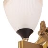 Eliante Modern Wall Lights Mild Steel & Glass Material Antique & Gold, White Finish