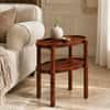 Pearl Sheesham Wood Side Table in Honey Oak Finish