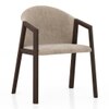 Dorothy Fabric Accent Chair In Beige Colour