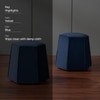 Prism Blue Pouf Ottoman Set Of 2