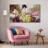 The Castle Decor Modern Model Girl Wall Art Set of 5 27x48 Inch