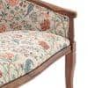 Florence Loveseat 2 Seater In Teak Finish With Calico Floral Retreat Fabric Colour