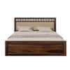 Vrinda Solid Wood Queen  Size Bed With Hydraulic Storage (Provincial Teak Finish)