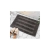 Berkley Grey Solid Natural Fiber 24x16 inches Anti-Skid Bath Mat