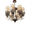 Eliante Champaign Chandelier, 8-Light, Mild Steel And Glass