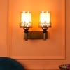 Eliante Modern Wall Lights Mild Steel & Glass Material Antique & Champaign Finish